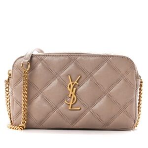 YSL Becky quilted double zip WOC